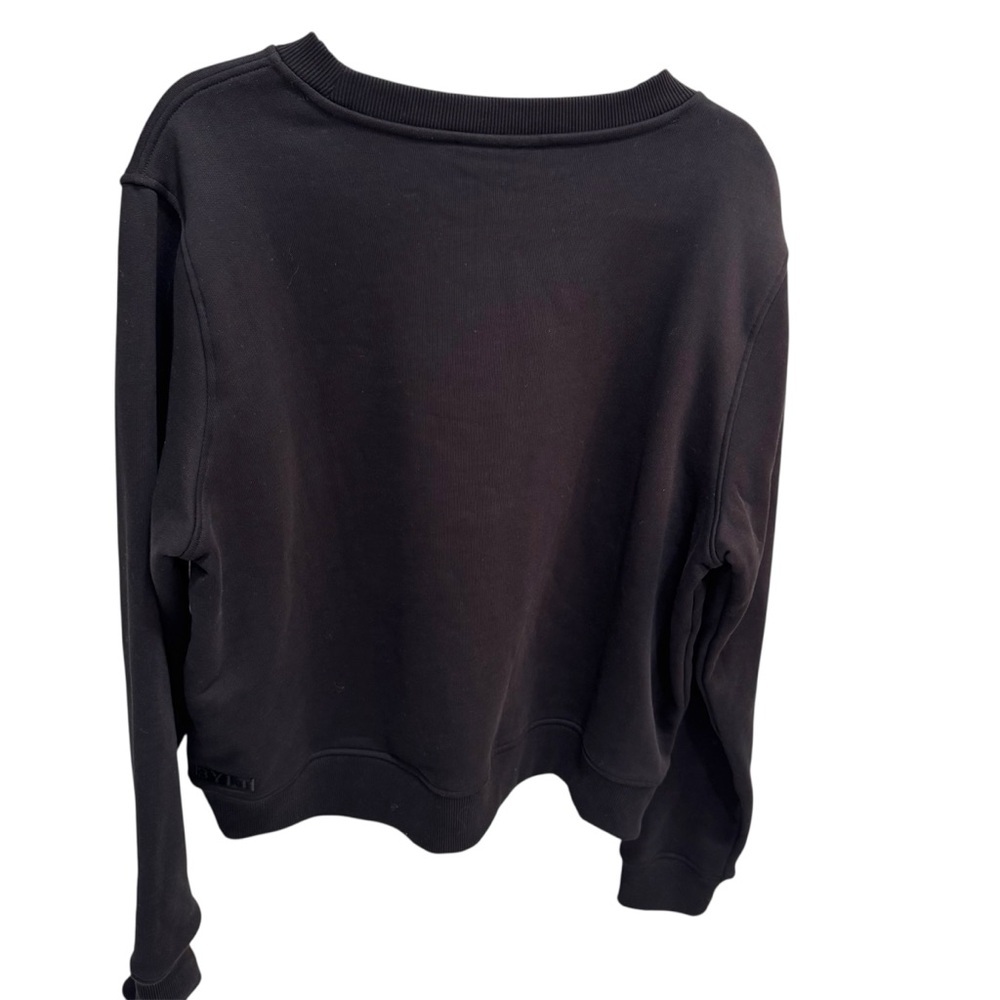 BYLT Women’s Jade Fleece Classic Crew Sweatshirt Black Size XL - Picture 3 of 11